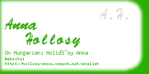 anna hollosy business card